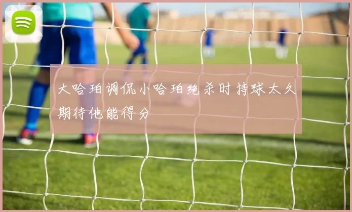 大哈珀调侃小哈珀绝杀时持球太久期待他能得分